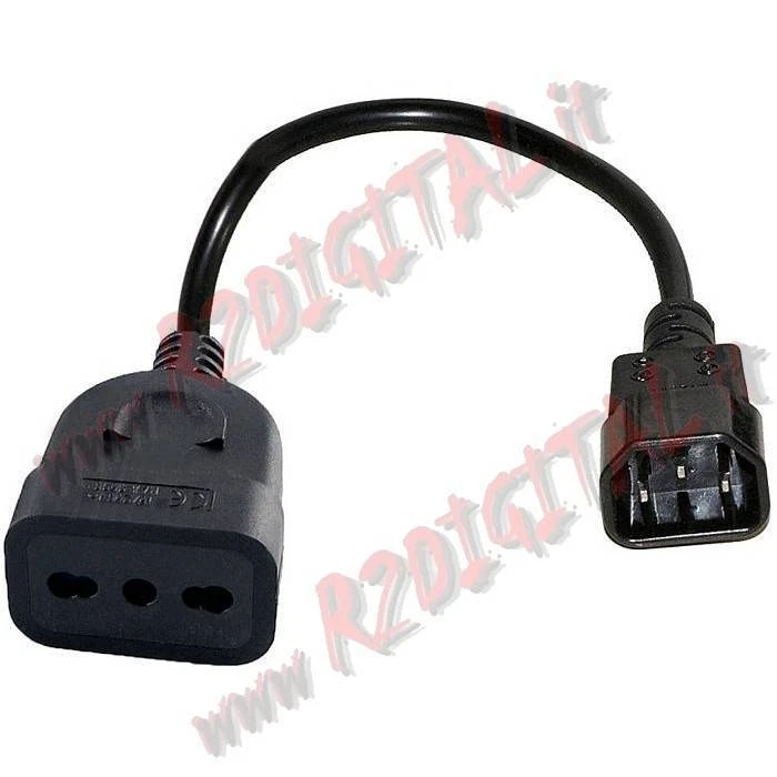 MACH POWER CAVO PER UPS ADATTATORE DA SPINA IEC A PRESA SCHUKO BIPASSO Cv Co Shu Iec 8056459416734 - Foto 2
