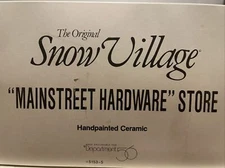 Department 56, Snow Village, “Main Street Hardware Store”, 1990 Plus Accessories