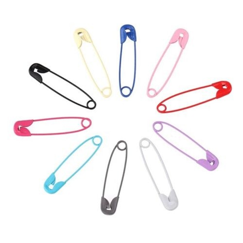 Multi purpose Metal Color Plated Safety Pins Craft Sewing Nickel Assorted Size - Picture 7 of 52