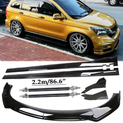 For Honda Pilot 2003-2023 Front Bumper Lip Splitter Spoiler Side Skirt Strut Rod