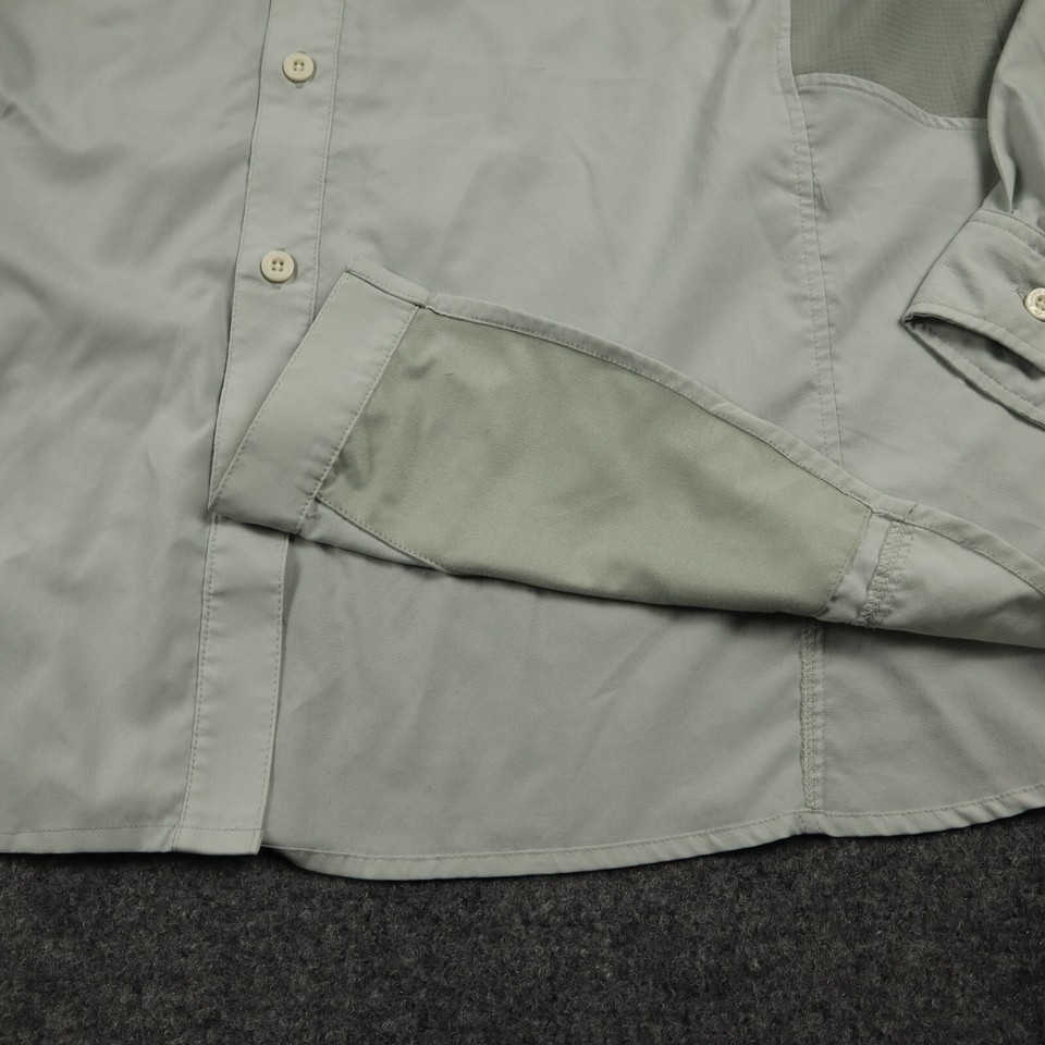 Simms Shirt Mens Extra Large Gray Guide Fishing Hiking Vented Camping