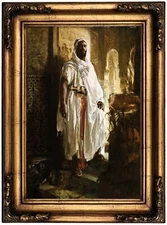 Charlemont The Moorish Chief 1878 Wood Framed Canvas Print Repro 12x18