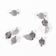 10 Pcs Dental Bonding Round Mesh Base Lingual Cleat Twin Double Wing Button