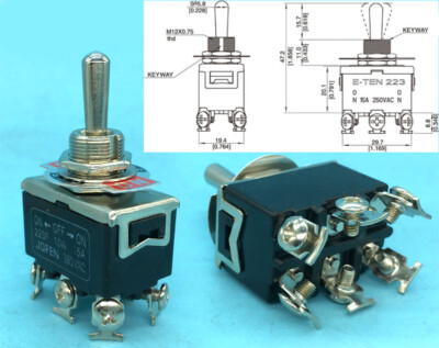 TEN-123/223 Momentary On-Off Momentary On Toggle Switches ON-OFF-ON 3-pin/6-Pin