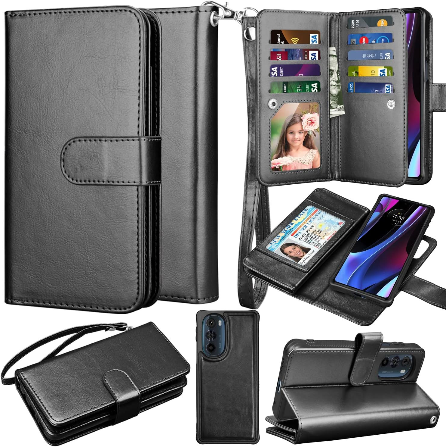 Motorola Edge Plus 2022 Wallet Case for Moto Edge+ 5G UW X30 XT2201-image