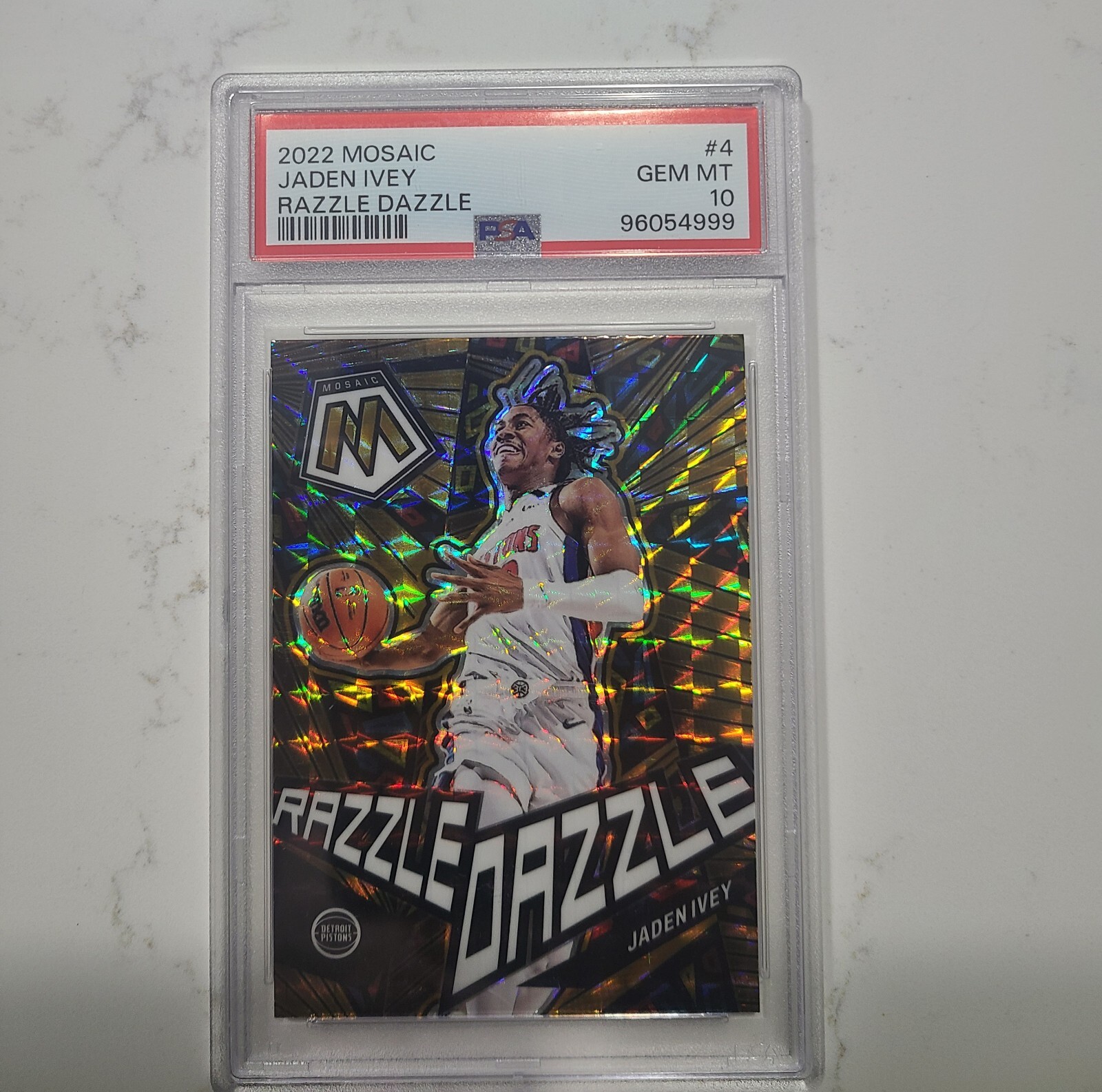 Jaden Ivey 2022 Mosaic #4 Razzle Dazzle /(SSP) Price Guide 