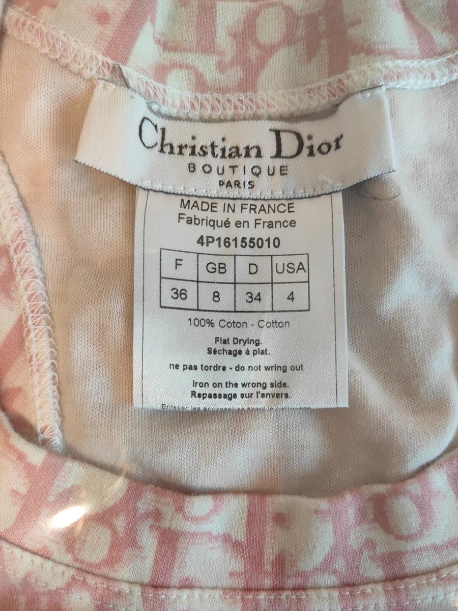 Christian Dior Vintage Trotter Logo Sleeveless Tank Top Pink x