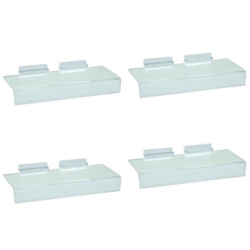 Estante para zapatos de acrílico transparente de 4"" x 10"" ranura de sujeción para letreros de 1''H - Imagen 5 de 5