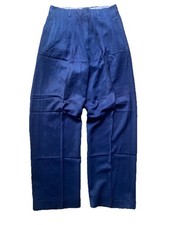 Vtg 50s Gabardine Drop Loop Slacks Pants 26 rockabilly 40s blue purple