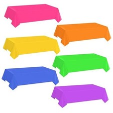 Tablecloth Assorted Color Plastic Tablecloth Disposable Colorful Neon Color