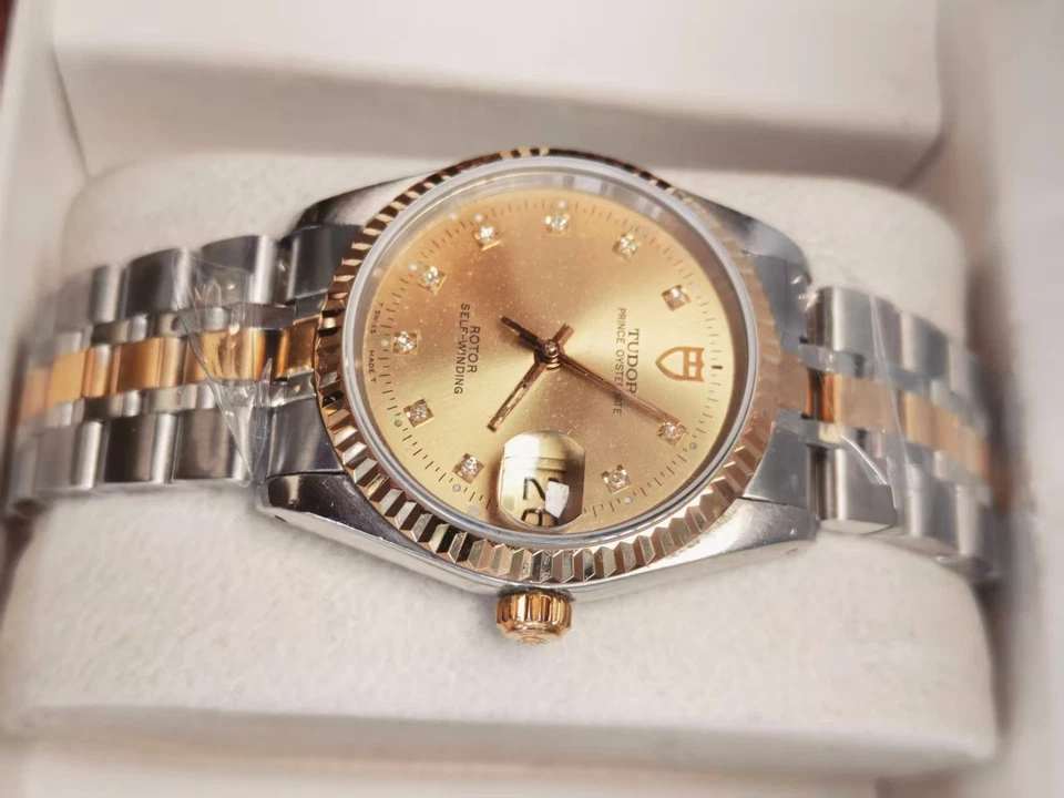 Tudor Prince Oysterdate Champagne Diamond Dial 74033 Men's Watch Auto 33.2mm - Image 2 of 4