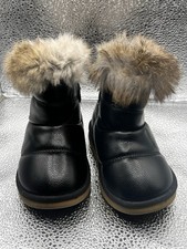 Kids Warm Comfy Girls Faux Fur Snow Boots Ankle Indoor Outdoor Winter Boots