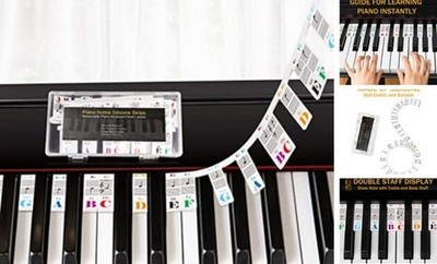 Removable Piano Keyboard Note Labels Piano Keyboard Stickers for Colorful