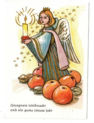 1433- Christmas angel Mun painted by Cefischer