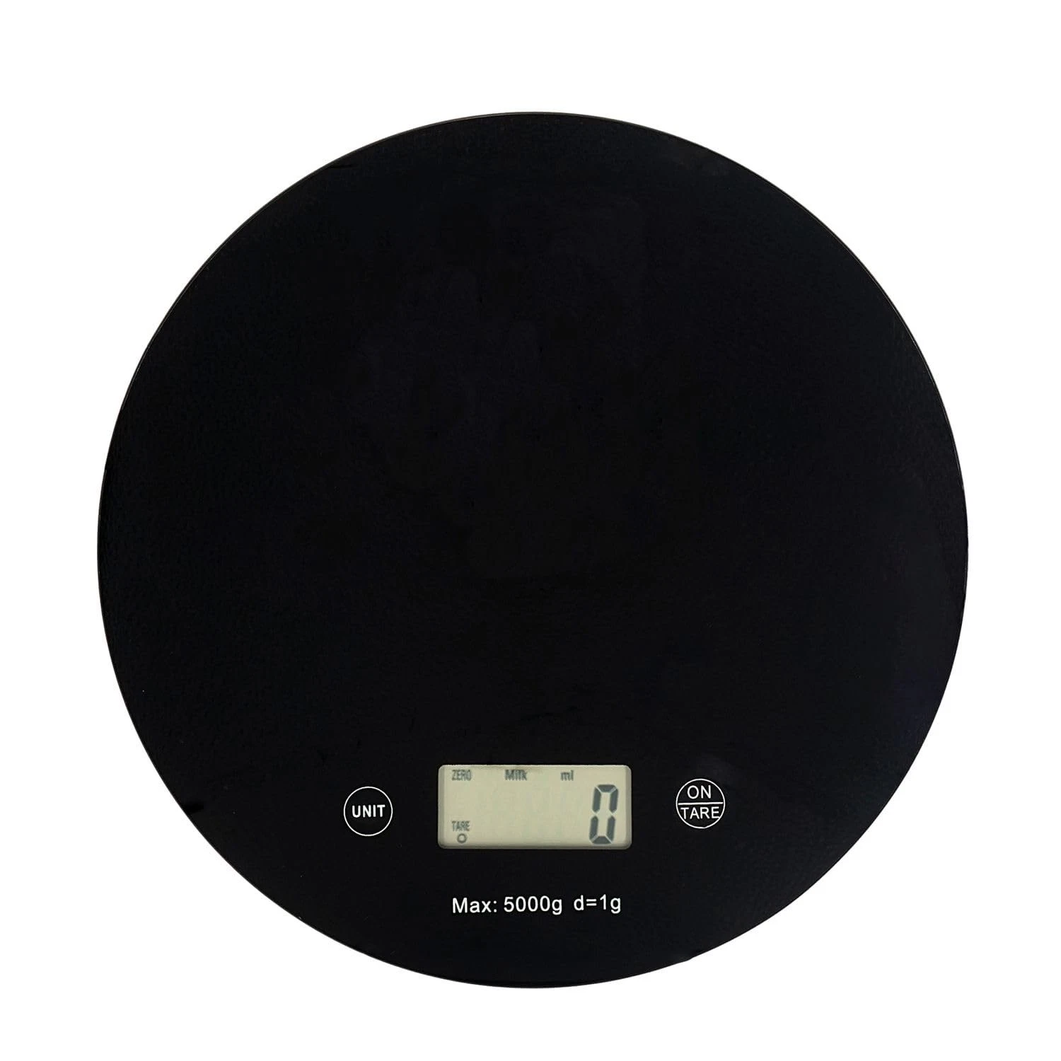 Kitchen Scale Digital Round Food Scale with LCD Display in Black from G...