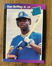 1989 Donruss Rated Rookie Ken Griffey Jr *Denotes* on Back #33 NM Or Better