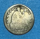 1854 Arrows Seated Liberty Half Dime Circ (HD720)