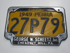 VTG Scheetz Chevrolet Chestnut Hill PA Metal License Plate Frame Tag Dealer RARE