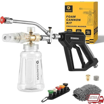 #ad #ad Foam Cannon Pressure Washer Gun Dual Connector Snow Soap Attachment 5 Nozzles US $39.79