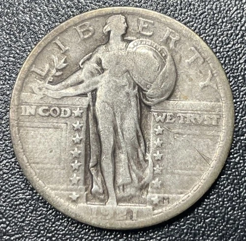 1921 Standing Liberty Quarter 25c Choice Fine Key Date