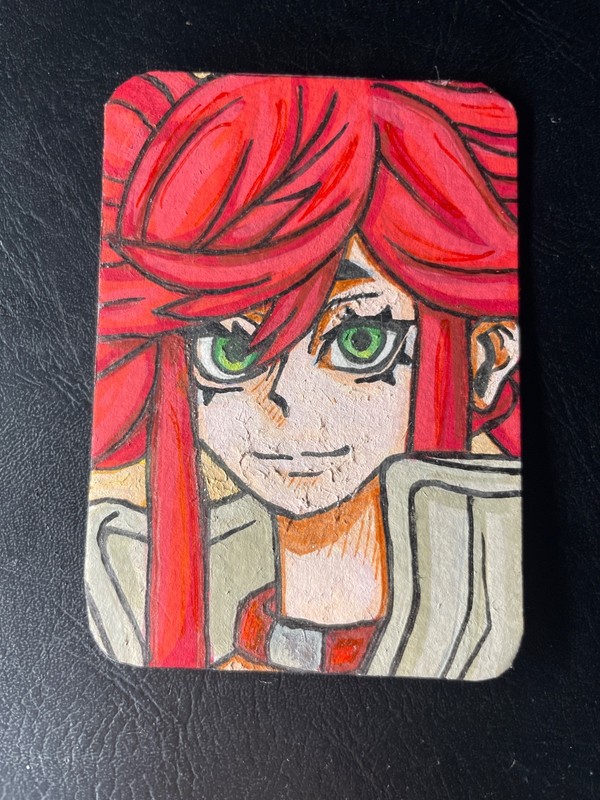 Riyo GachiaKuta Aceo Art Trading Card Acrylic paints