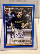 2026 Topps Series 1 Bryan Reynolds 91 Topps Autograph Blue Foil /150 Pirates