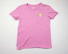 Dutch Bros Coffee Shirt Womens Medium Pink Short Sleeve Pocket Tee Ladies Casual