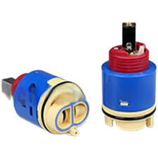 Copper Rod Blue Two Hole Faucet Cartridge 40mm for Pressure Balanced Systems