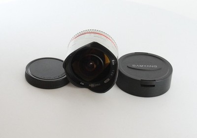 Samyang Ultraweitwinkel-Fisheye-Objektiv 8 mm f/2,8 E-Mount/NEX/NX   silberfarben (SY28FE8BK-SE)