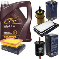 SCT Inspektionspaket 5L Mannol Elite 5W-40 FüR Peugeot 206 CC 1.6 16V 1.4I 1.1I