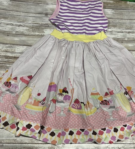 KPea Original girls 8 Ice Cream Social Striped Sleeveless Dress - Picture 5 of 5