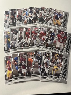 2022 Score Football Protential Rookie Complete Insert Set of 25 Cards