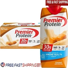Caramel Protein Shake 30g Protein Pack of 12 Delicious Low Fat Healthy Snack New