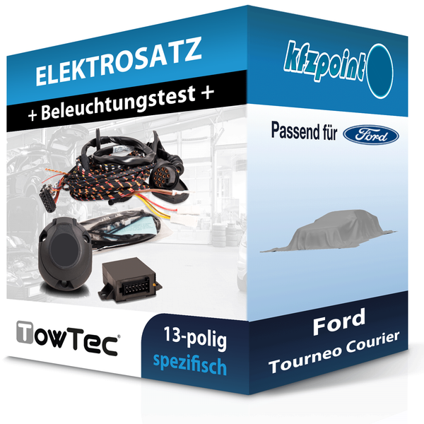 Towtec E-Satz 13Polig Fahrzeugspezifisch Passend FüR Ford Tourneo Courier-image