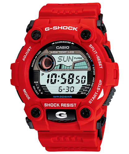 G-Shock G7900-4 Rescue Moon Tide Graph Digital Red - Picture 1 of 1