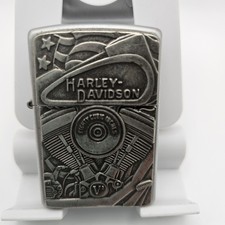 Zippo Lighter  Harley Davidson  Motor Flag And  Eagle Made In USA