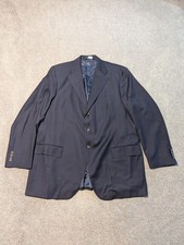 Vintage Polo Ralph Lauren Blazer Mens 48L Blue Wool Italy Made Suit Jacket