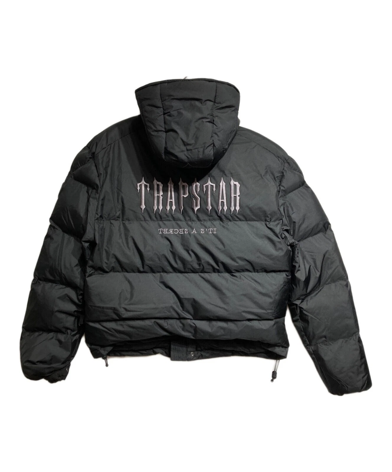 Authentic TRAPSTAR DECODED HOODED PUFFER Jacket M Black Men TSJP003 #6265 - product detail image 2