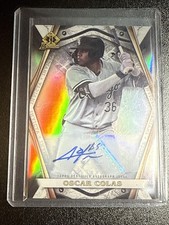 2022 Bowman Draft Invicta #BI-25 Oscar Colas Refractor Auto /99 White Sox