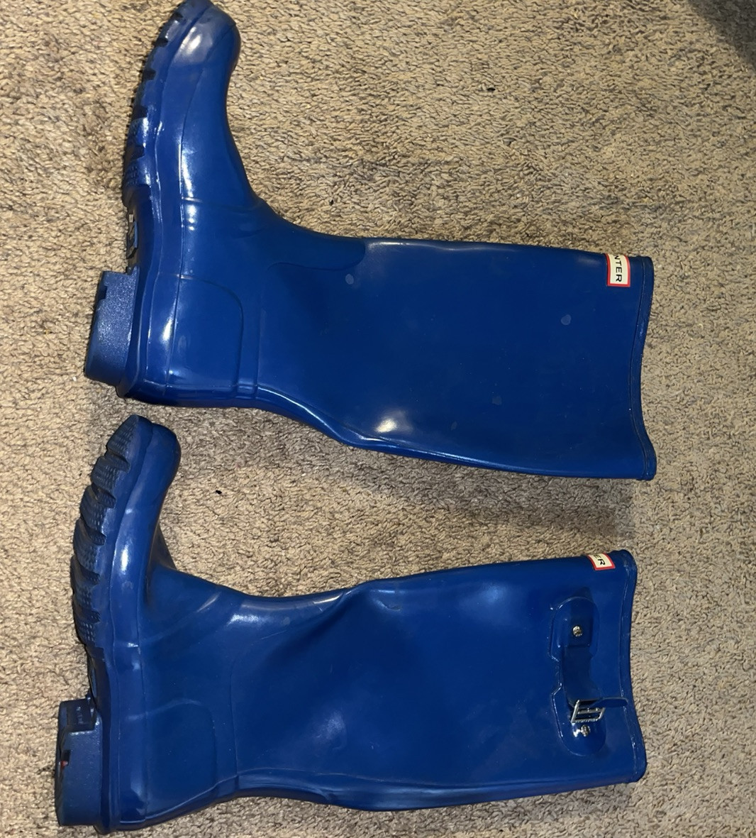 Hunter Boots Tall Rain Boots Blue Waterproof  Size 6-image
