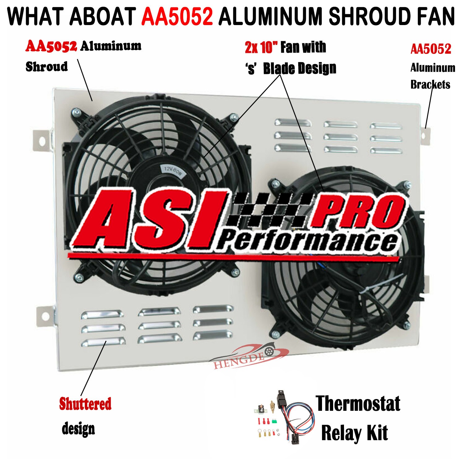 Aluminum Shroud Fan Relay For 1967-1970 1969 Ford Ranchero Mercury Cougar CC338