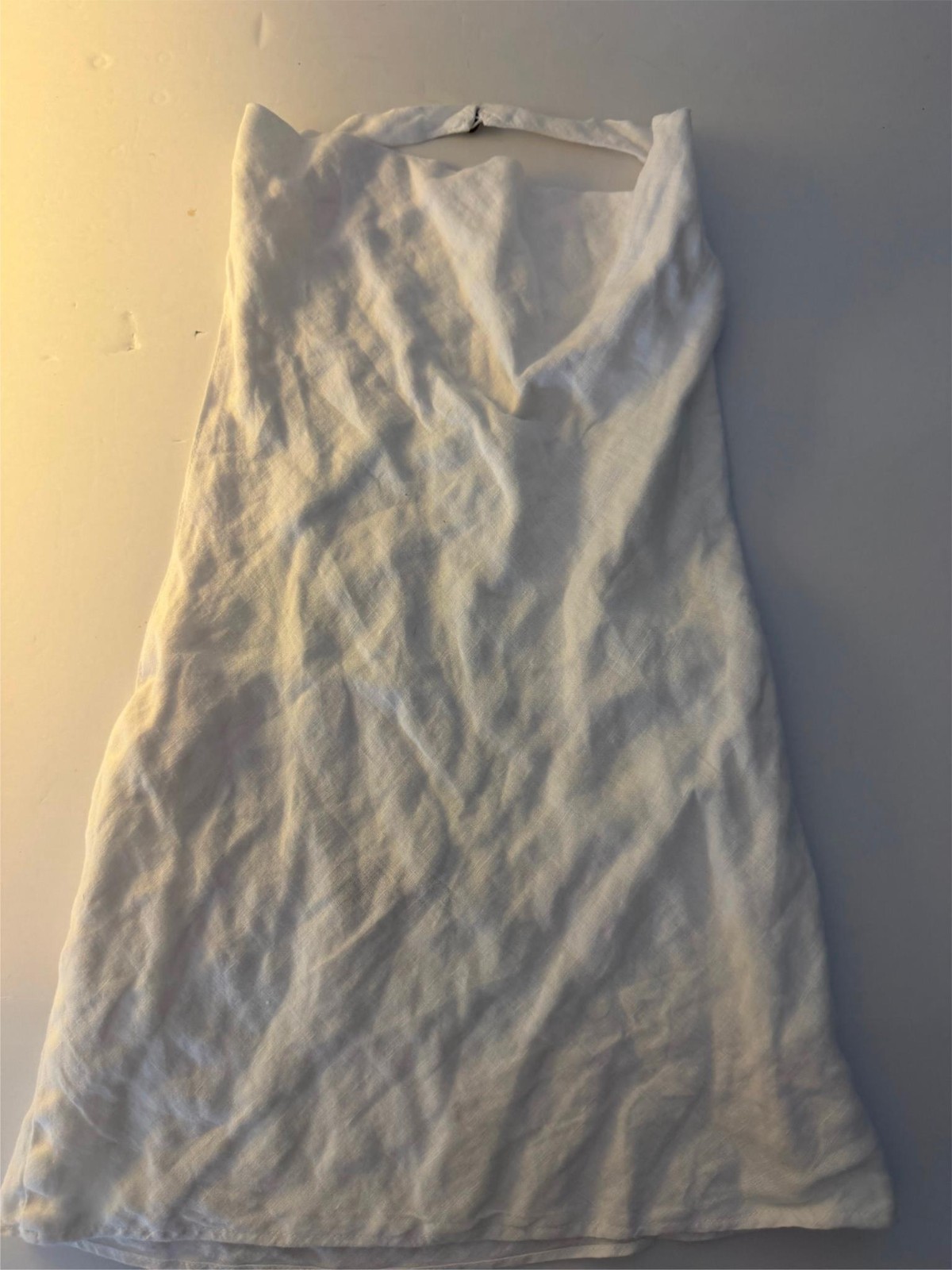 ZARA white linen halter top Women's XS