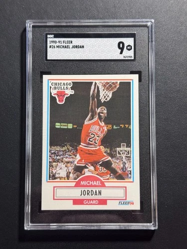 Michael Jordan 1990-91 Fleer Basketball #26 SGC 9 Chicago Bulls