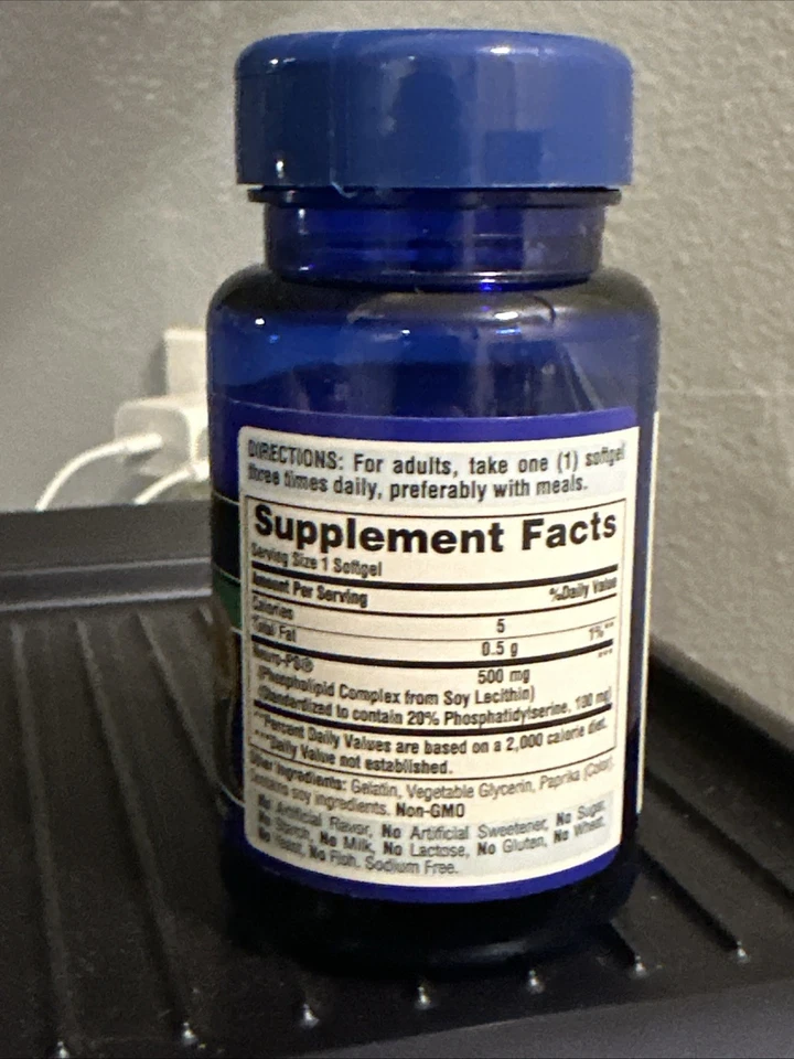 Cápsulas blandas Puritan Pride Neuro-Ps (fosfatidilserina) 100 mg-30 caduca el 27/10 Foto 2 de 3