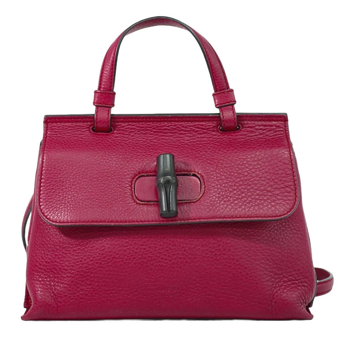 Sac à bandoulière GUCCI Daily bambou 2 voies pochette à main cuir rose 370831 2951