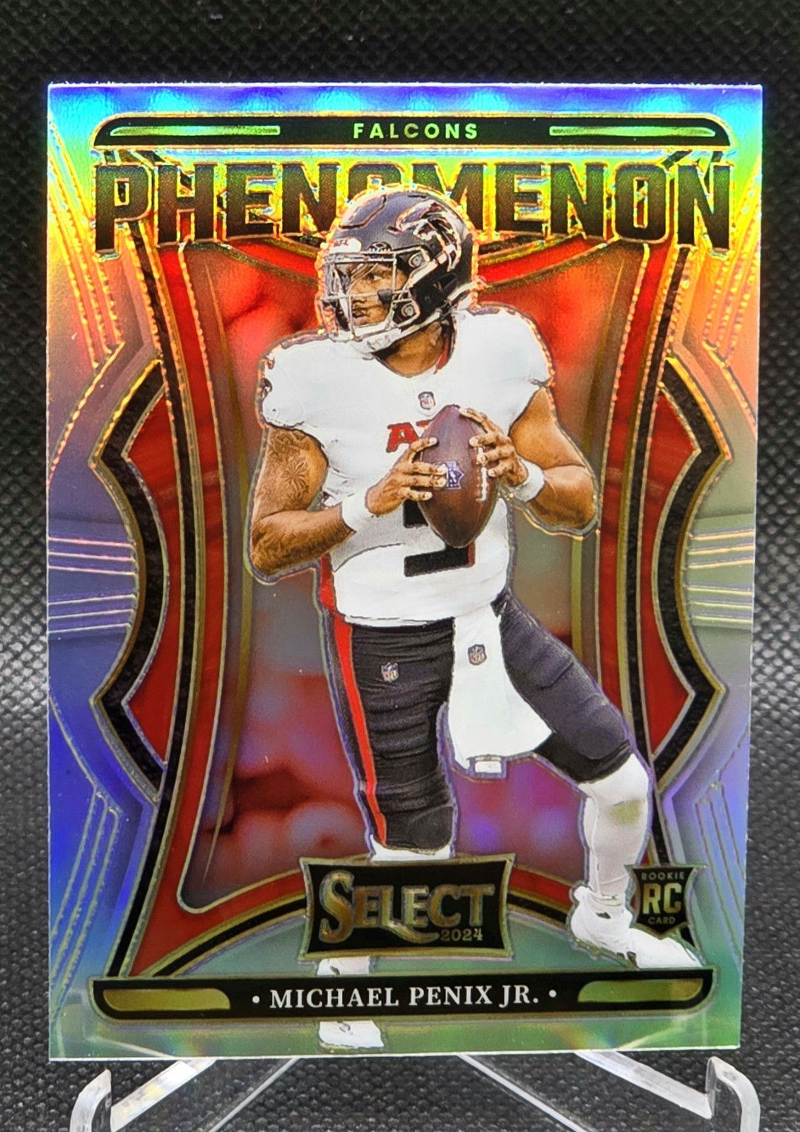 2024 Panini Select Michael Penix Jr. Phenomenon Silver Prizm (RC) #5 Falcons 