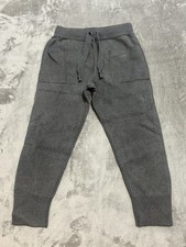 Zara Women's Gray Knit Jogger Pants Drawstring Elastic Waist Pockets Tapered