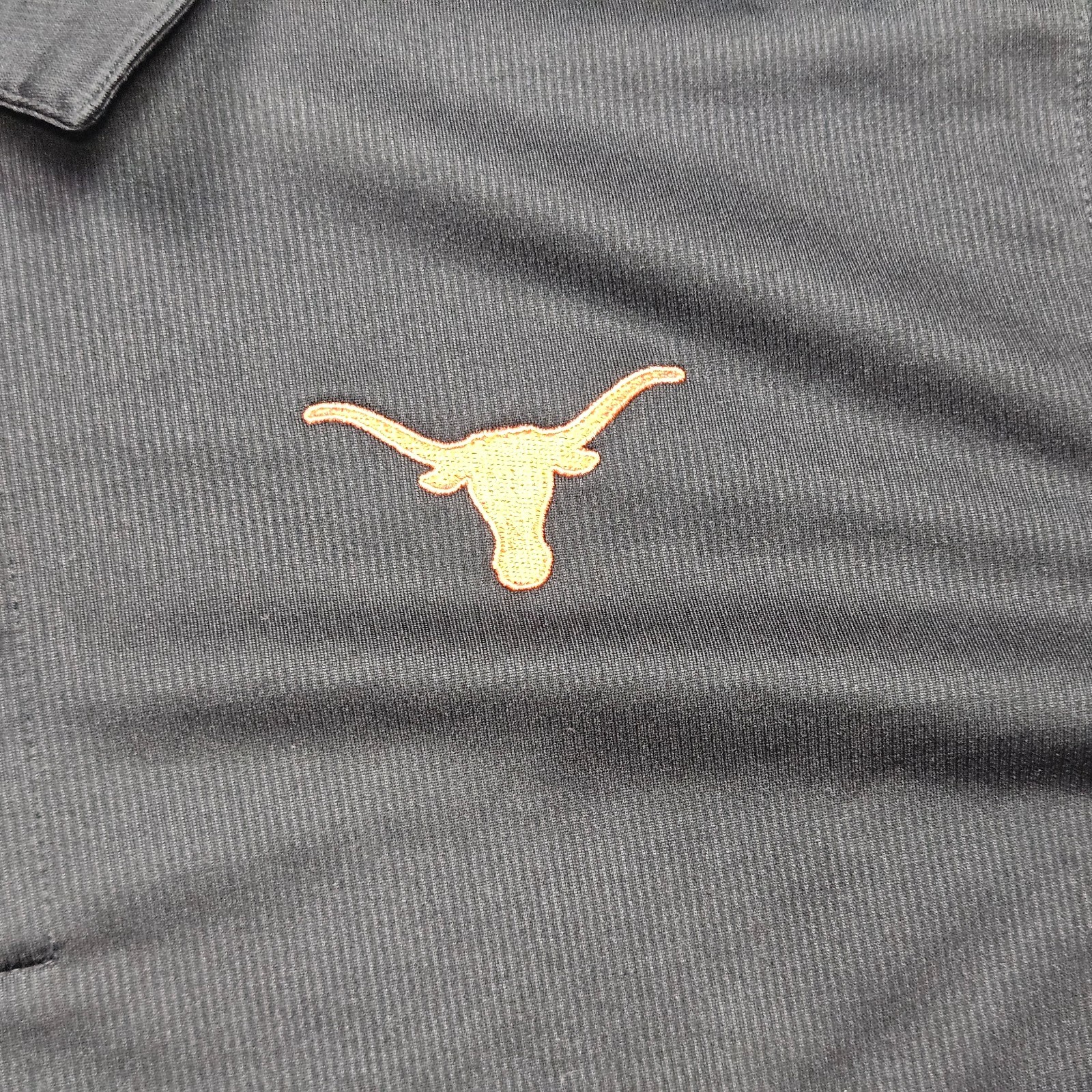 University of Texas Longhorns Polo Shirt Mens L Black Nike Dri Fit Short Sleeve thumbnail 3