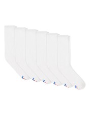 Hanes Big  Tall Crew Socks 6-Pack Mens Performance Cushioned Arch Support 12-14