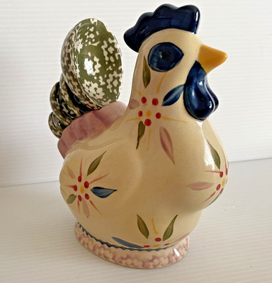 Temp-tations Old World Rooster Measuring Spoon Holder w/ Spoons as Tail Feathers